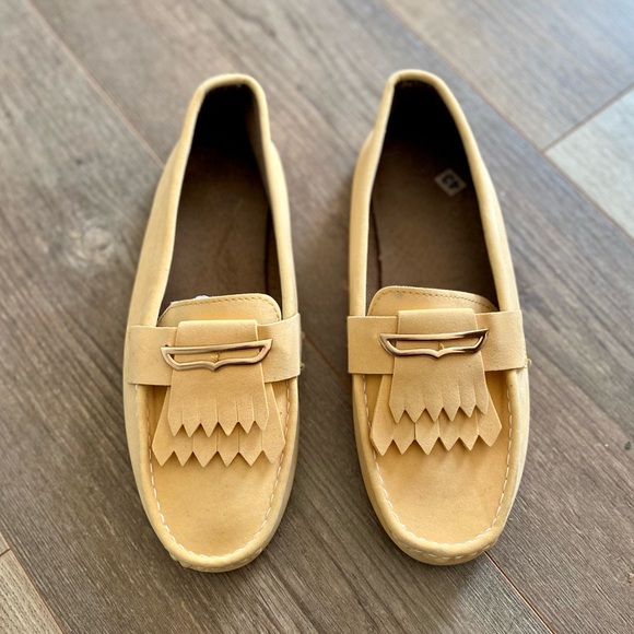 Boutique Shoes - YELLOW LOAFERS FLATS SLIPON SHOES